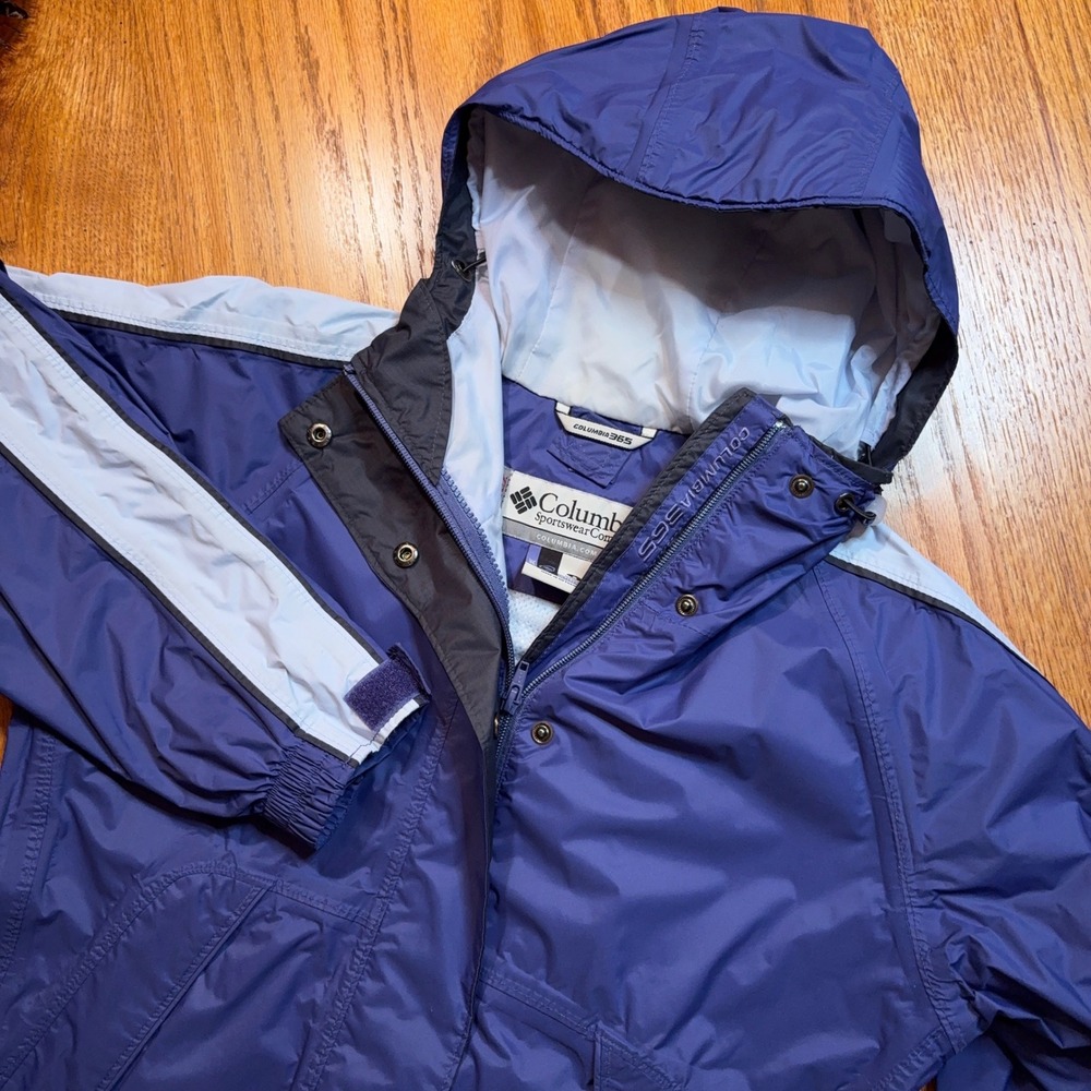 Columbia Vertex Shell Jacket Women's S Purple Hooded Windbreaker Ski Snow Rain